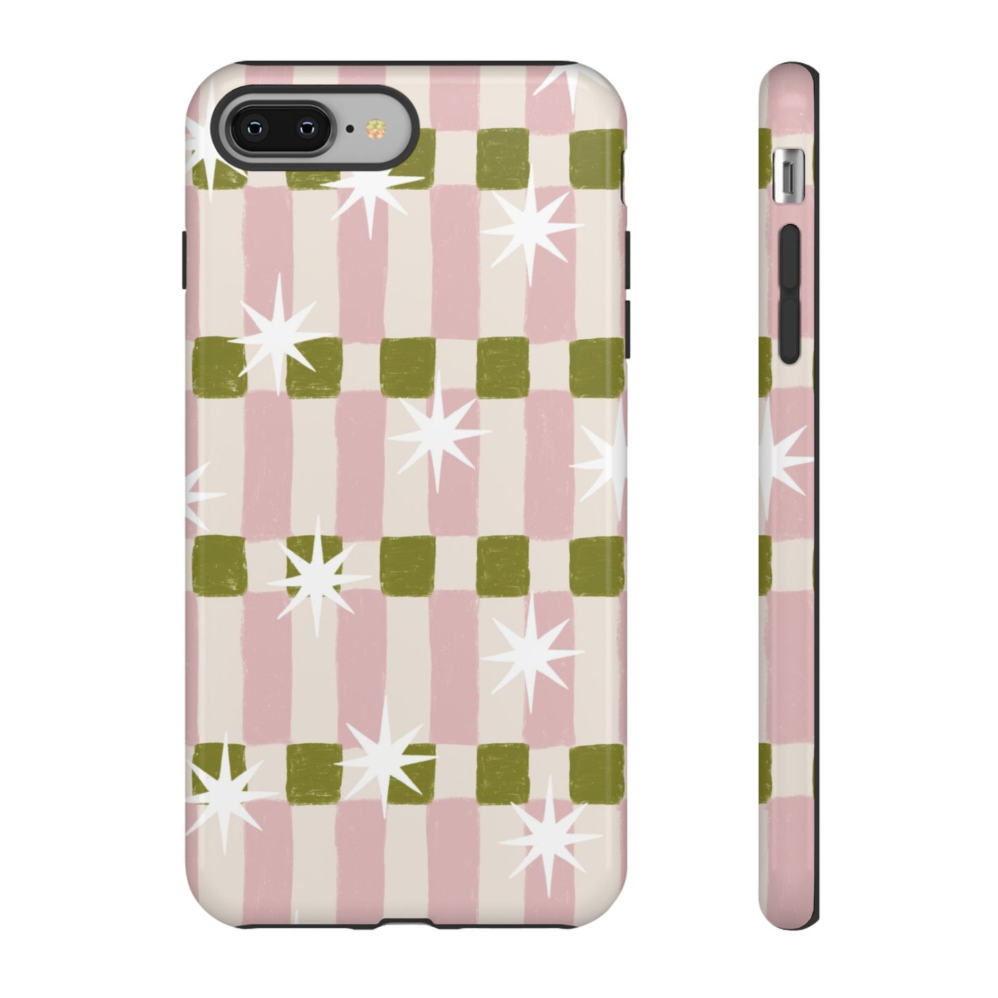 Pink Retro Starburst Tough Phone Case