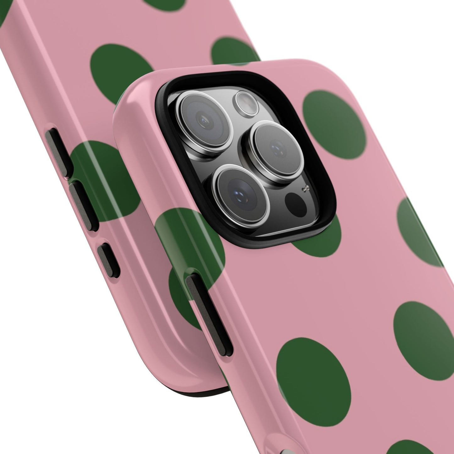 Pink & Green Polka Dot Tough Phone Case