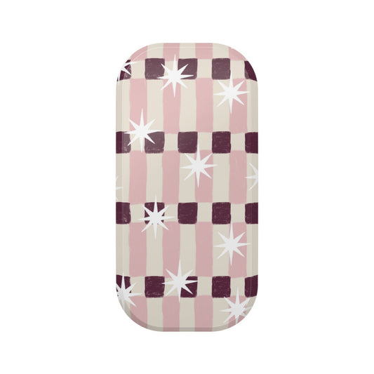 Pink Checker Sparkle Kindle & Phone Stand