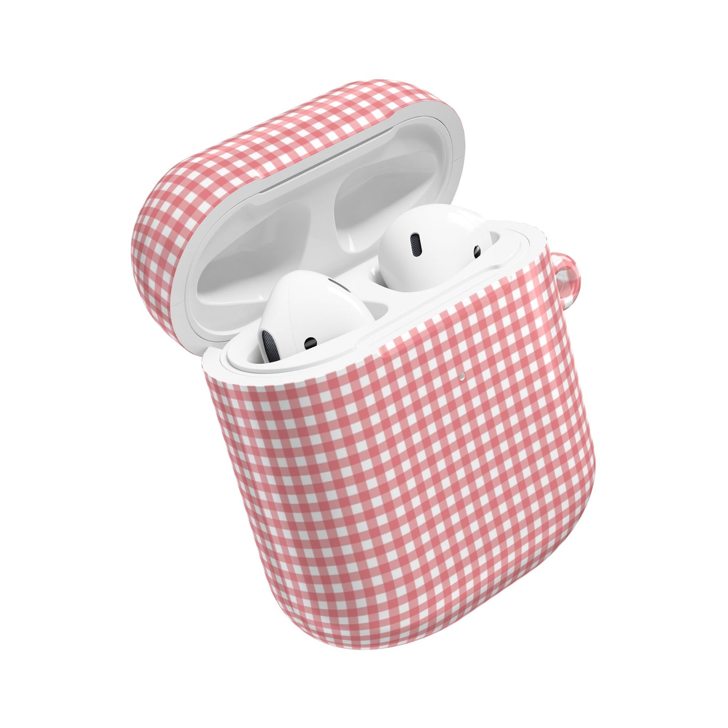 Gingham Pink AirPod Case — Cute Checkered Protective Cover