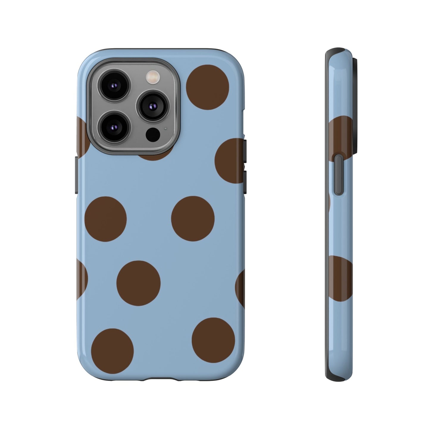 Blue & Brown Polka Dot Tough Phone Case