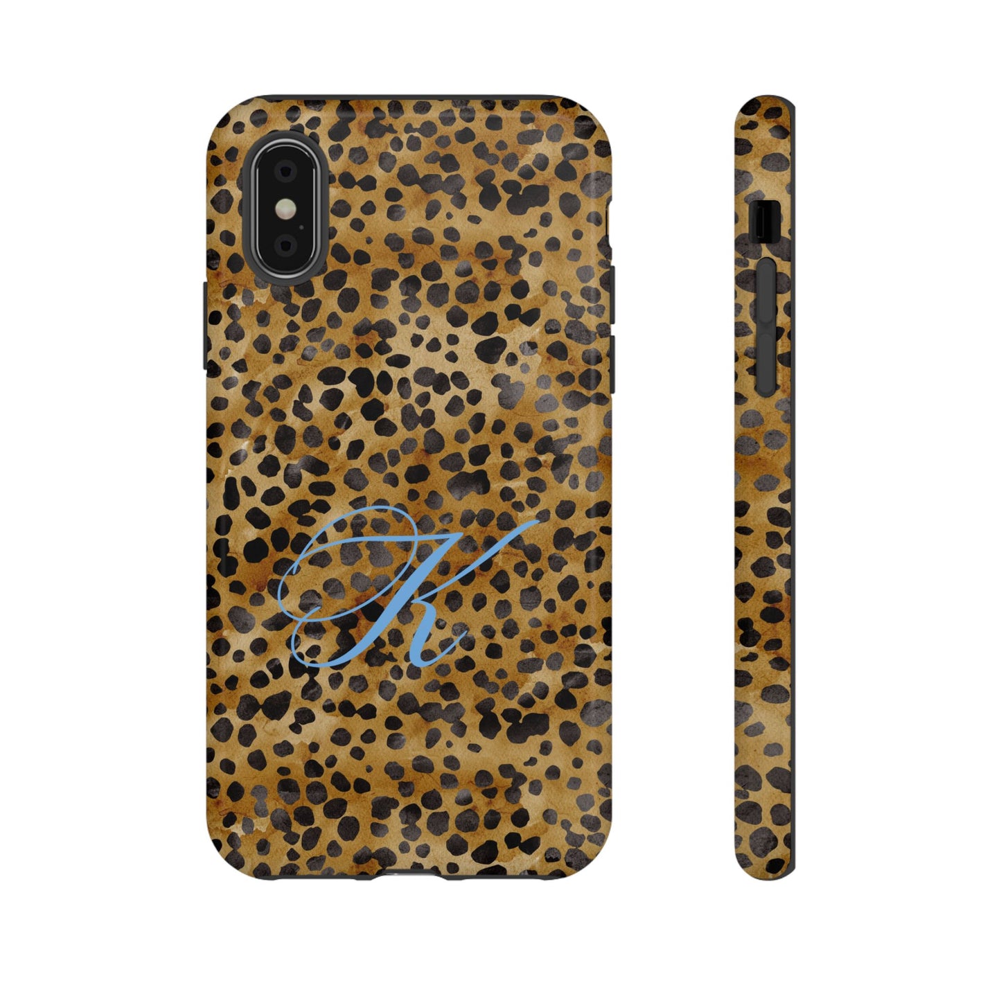 Personalized Initial Leopard Monogram Tough Case