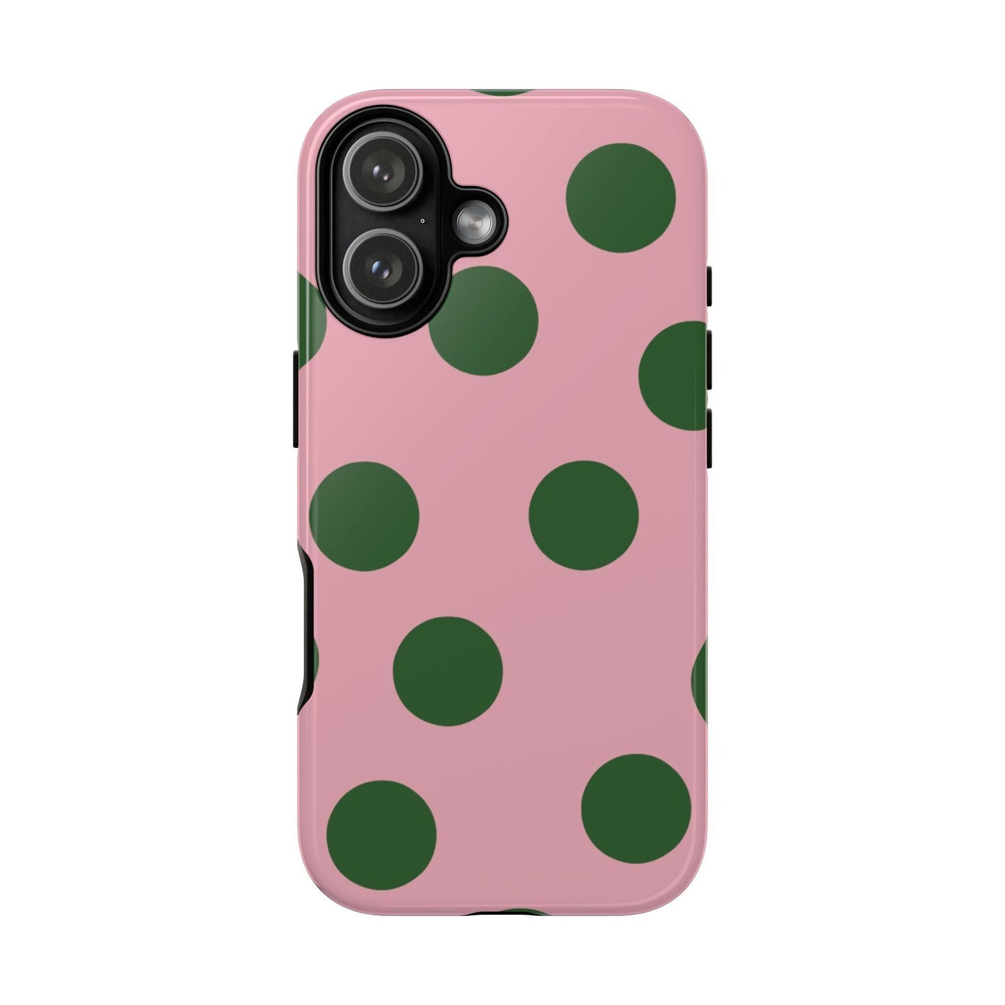 Pink & Green Polka Dot Tough Phone Case