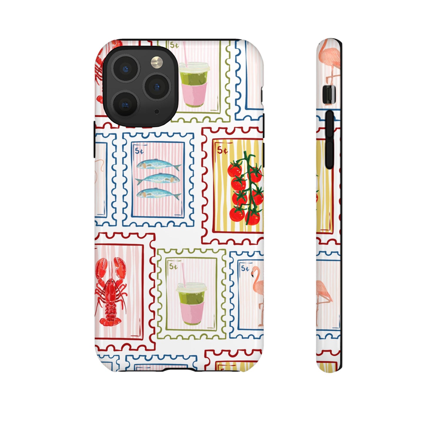 Stamp Pattern Phone Case — Vintage Coastal Icons