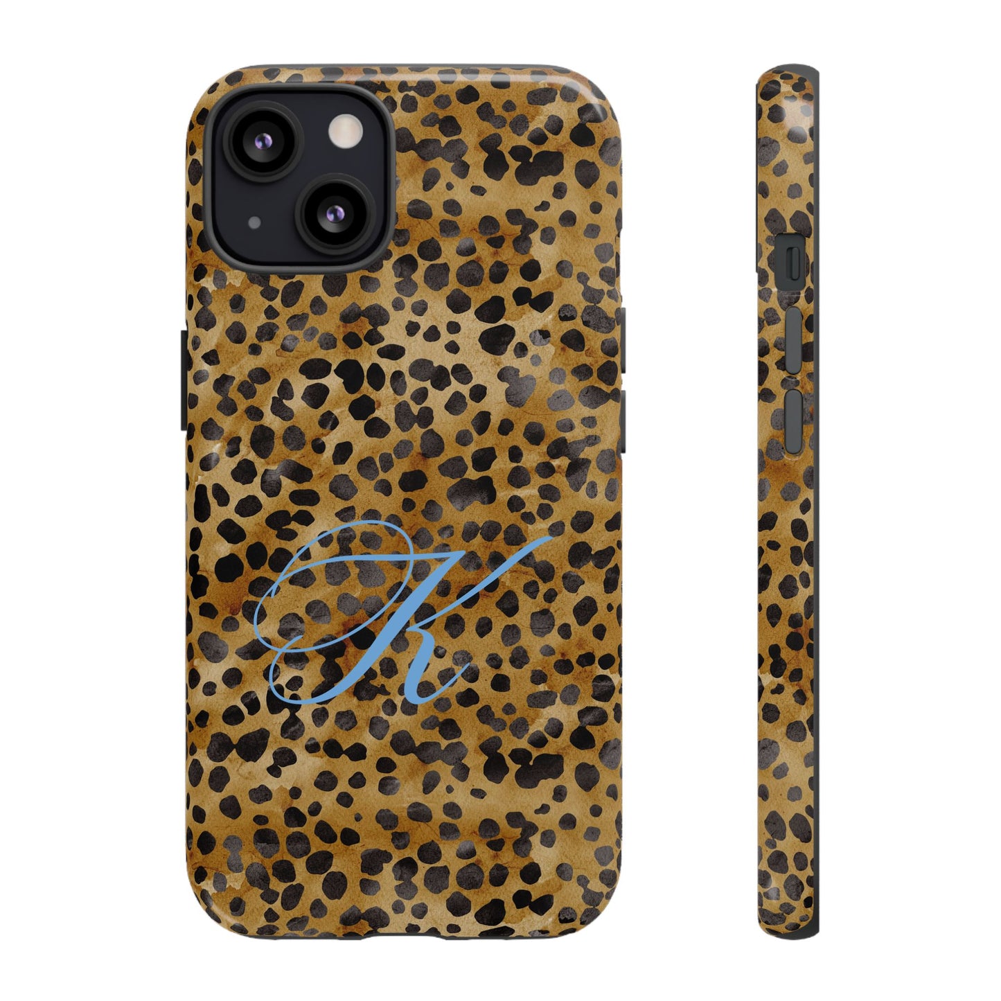 Personalized Initial Leopard Monogram Tough Case