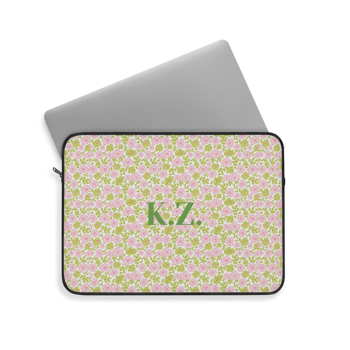Personalized Floral Laptop Sleeve