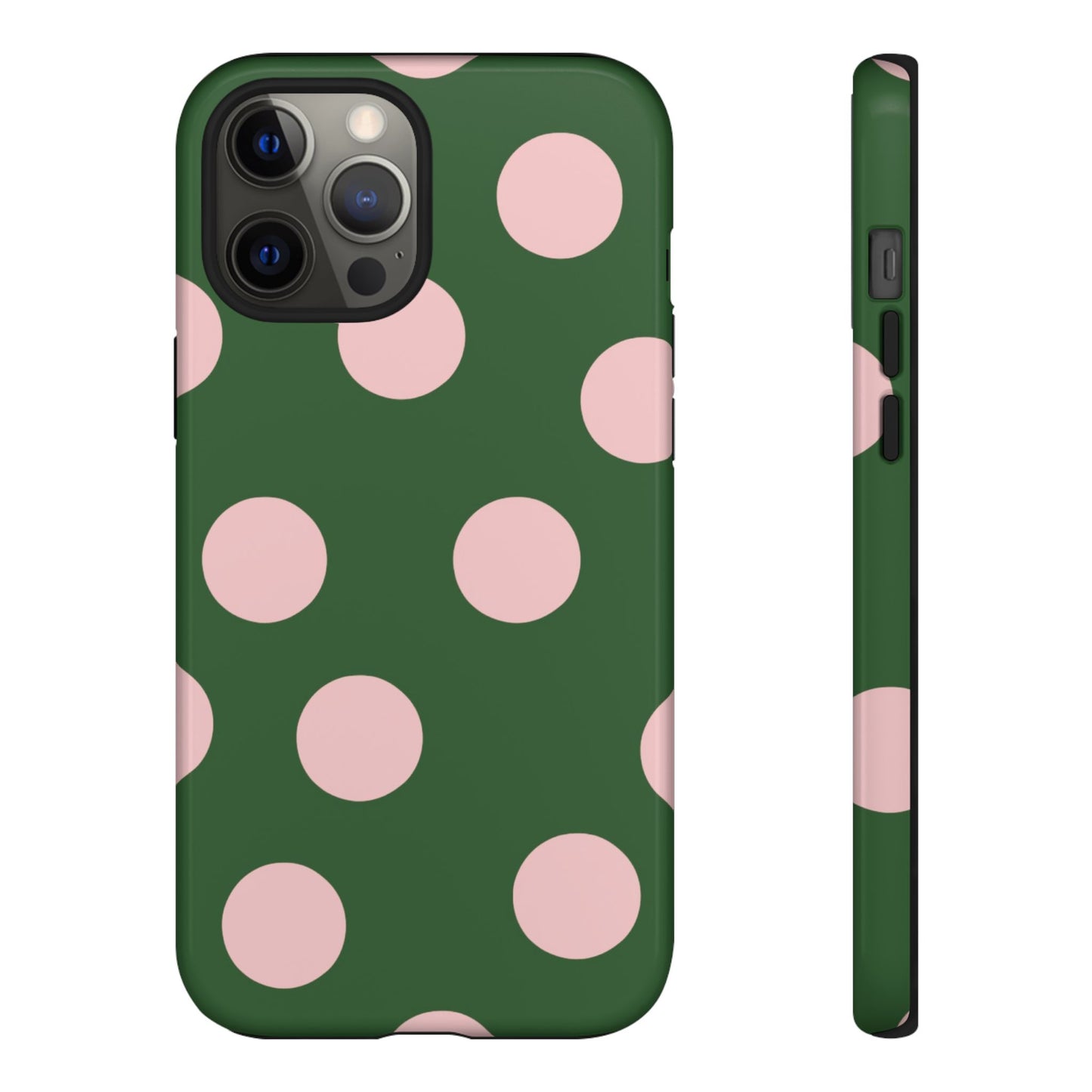Pink & Green Polka Dot Tough Phone Case