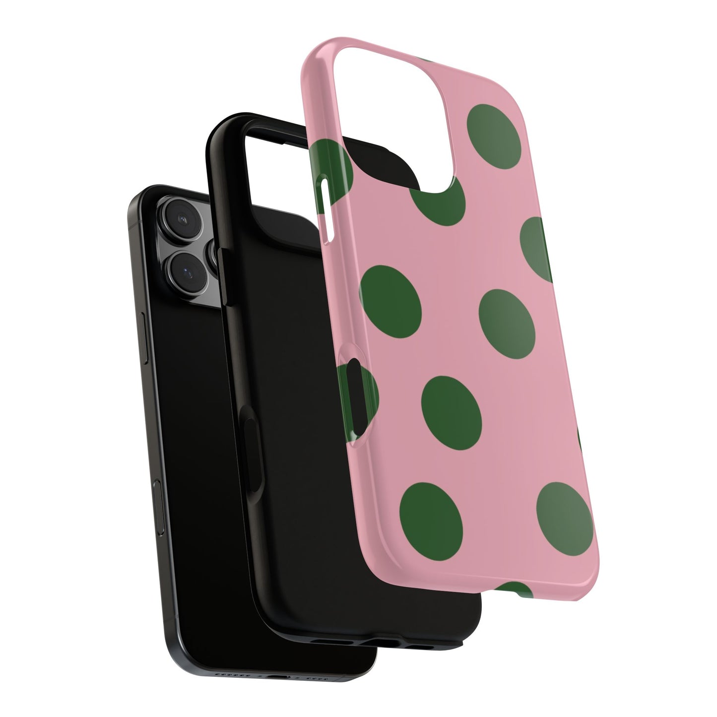 Pink & Green Polka Dot Tough Phone Case