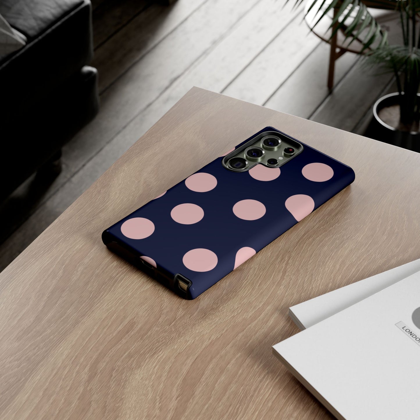 Blue & Pink Polka Dot Phone Case