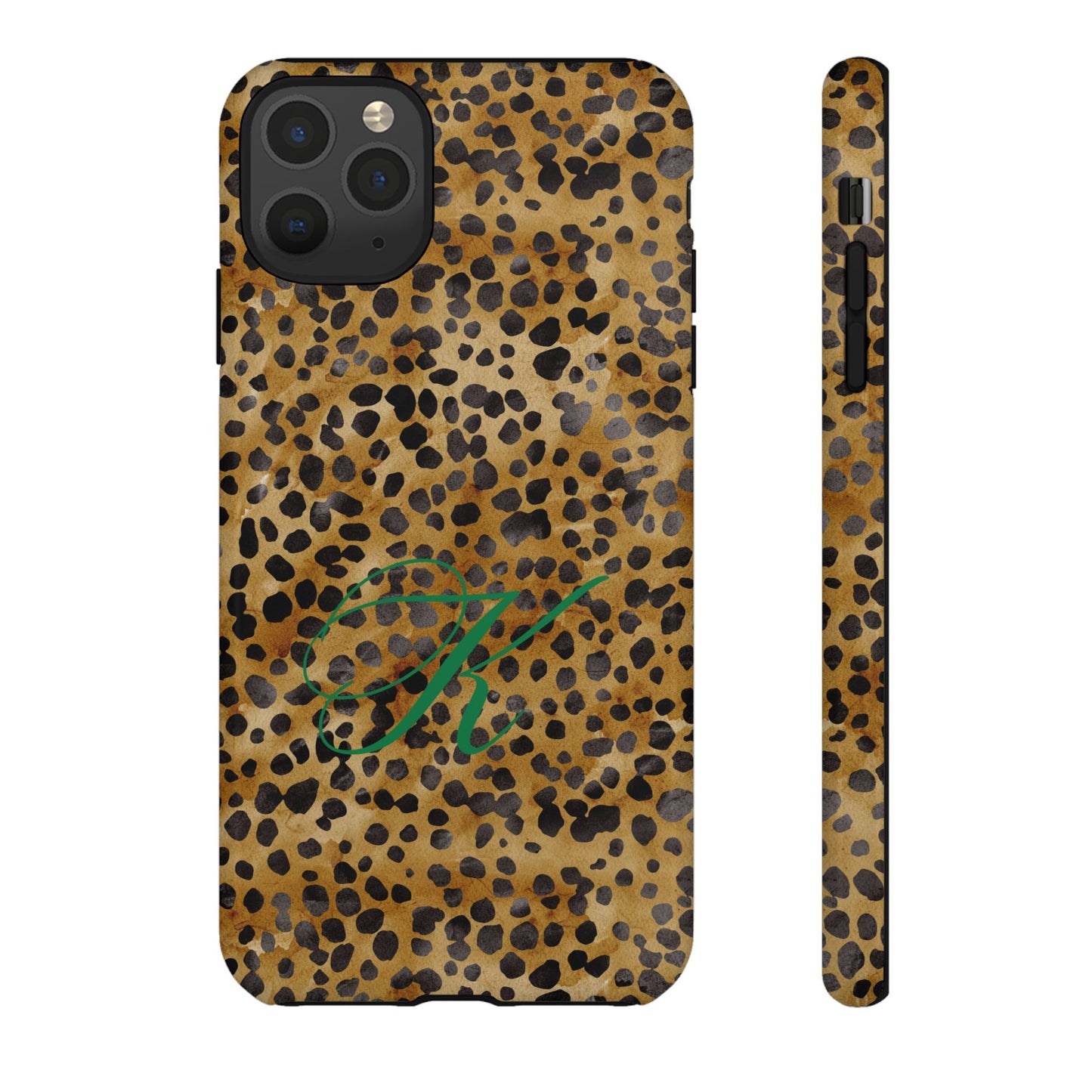 Personalized Initial Leopard Monogram Tough Case
