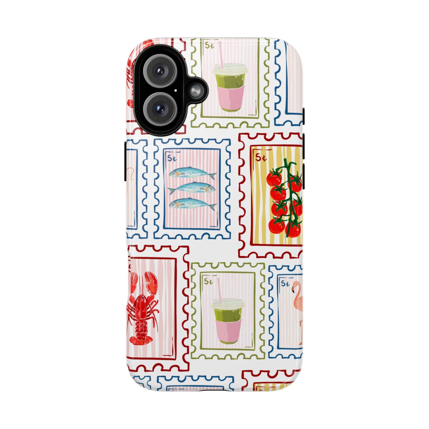 Stamp Pattern Phone Case — Vintage Coastal Icons