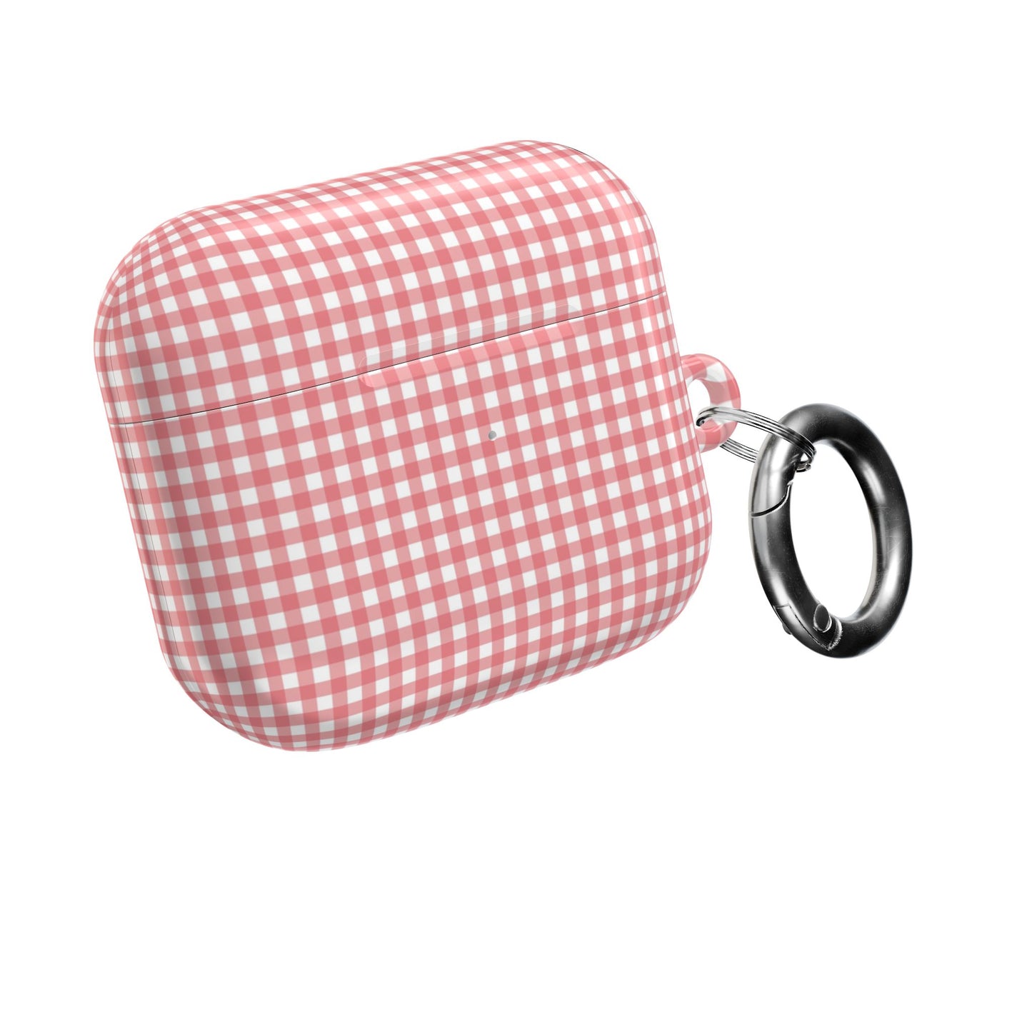 Gingham Pink AirPod Case — Cute Checkered Protective Cover