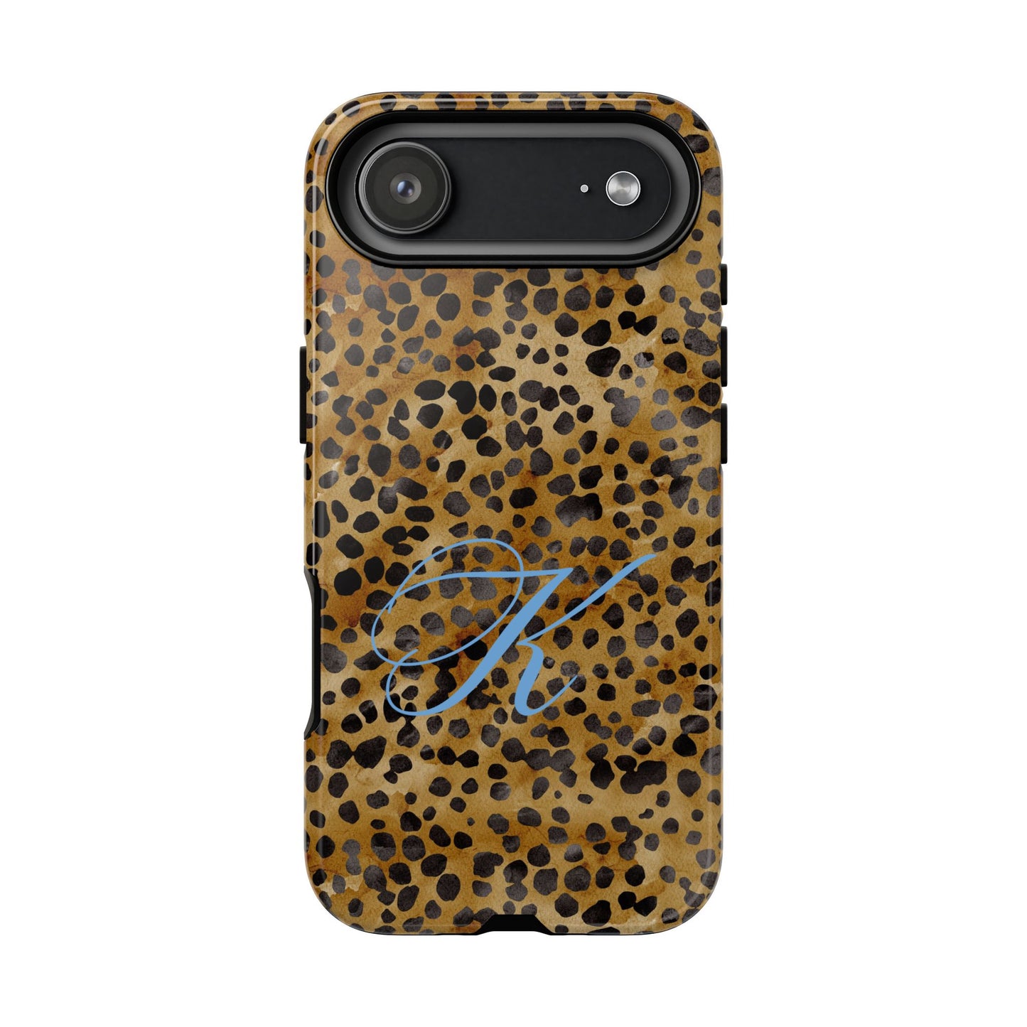 Personalized Initial Leopard Monogram Tough Case