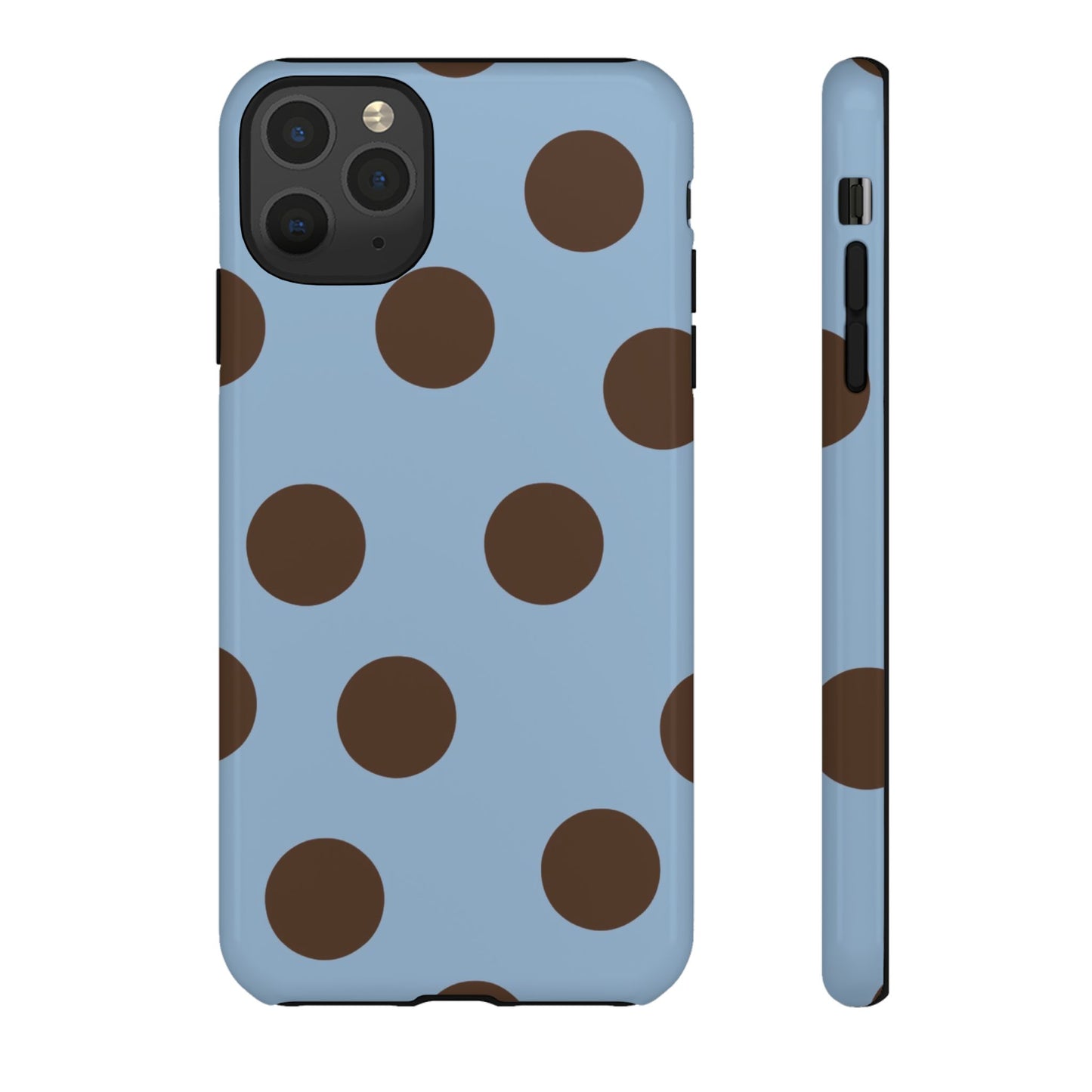 Blue & Brown Polka Dot Tough Phone Case