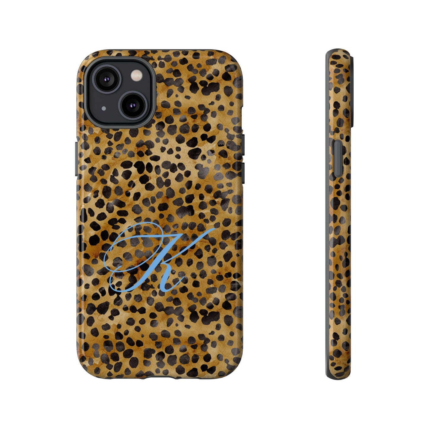 Personalized Initial Leopard Monogram Tough Case