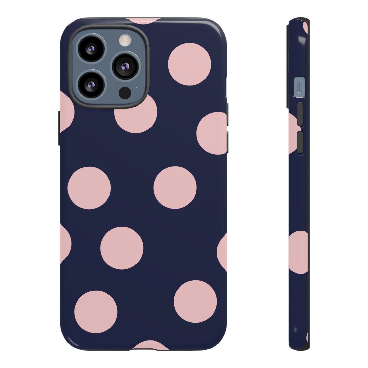 Blue & Pink Polka Dot Tough Phone Case
