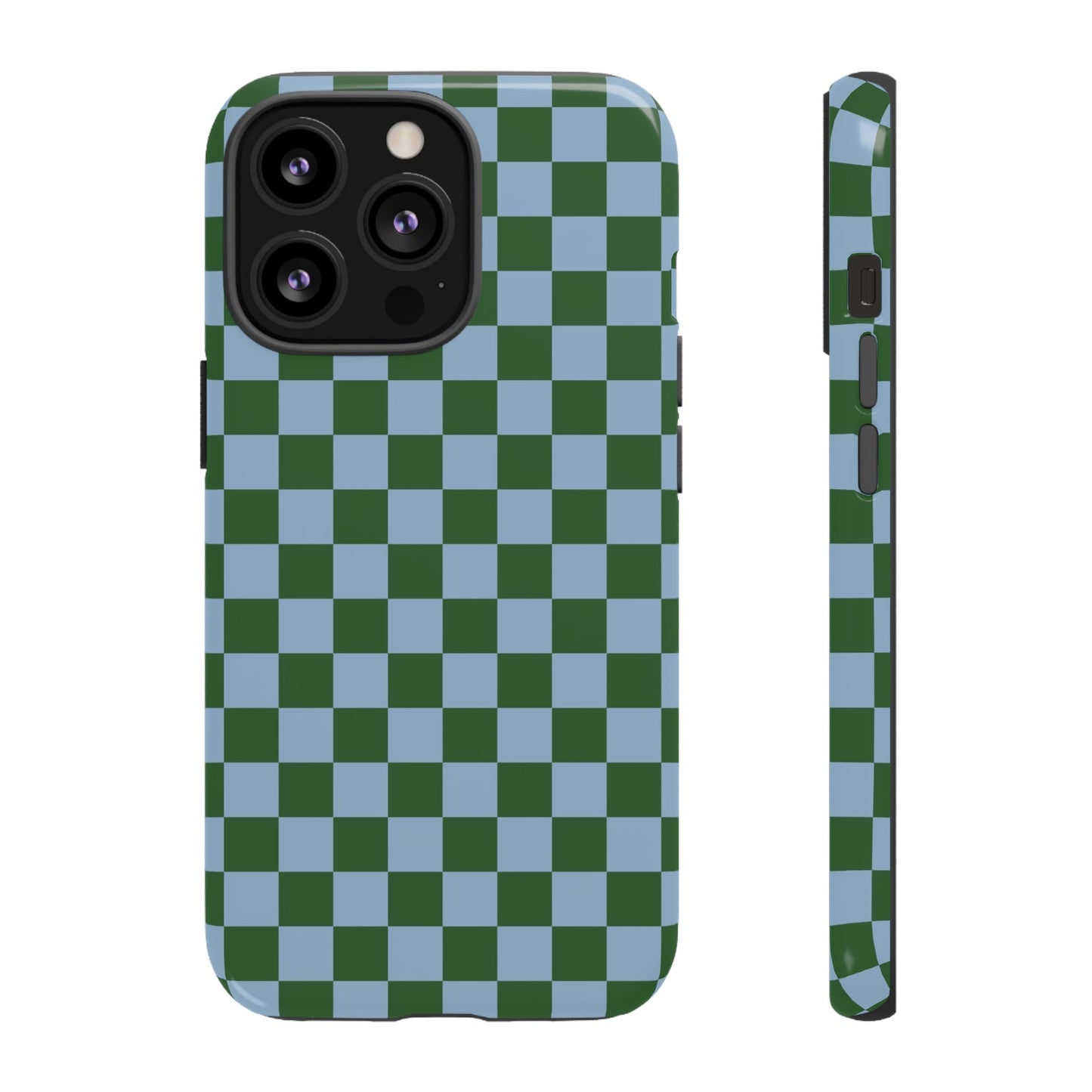 Green & Blue Checkered Phone Case