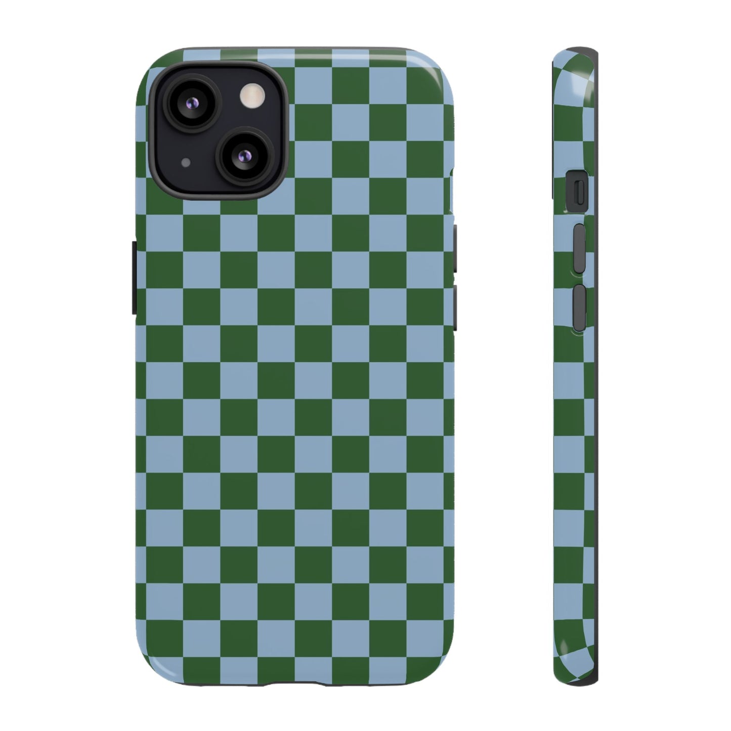 Green & Blue Checkered Phone Case