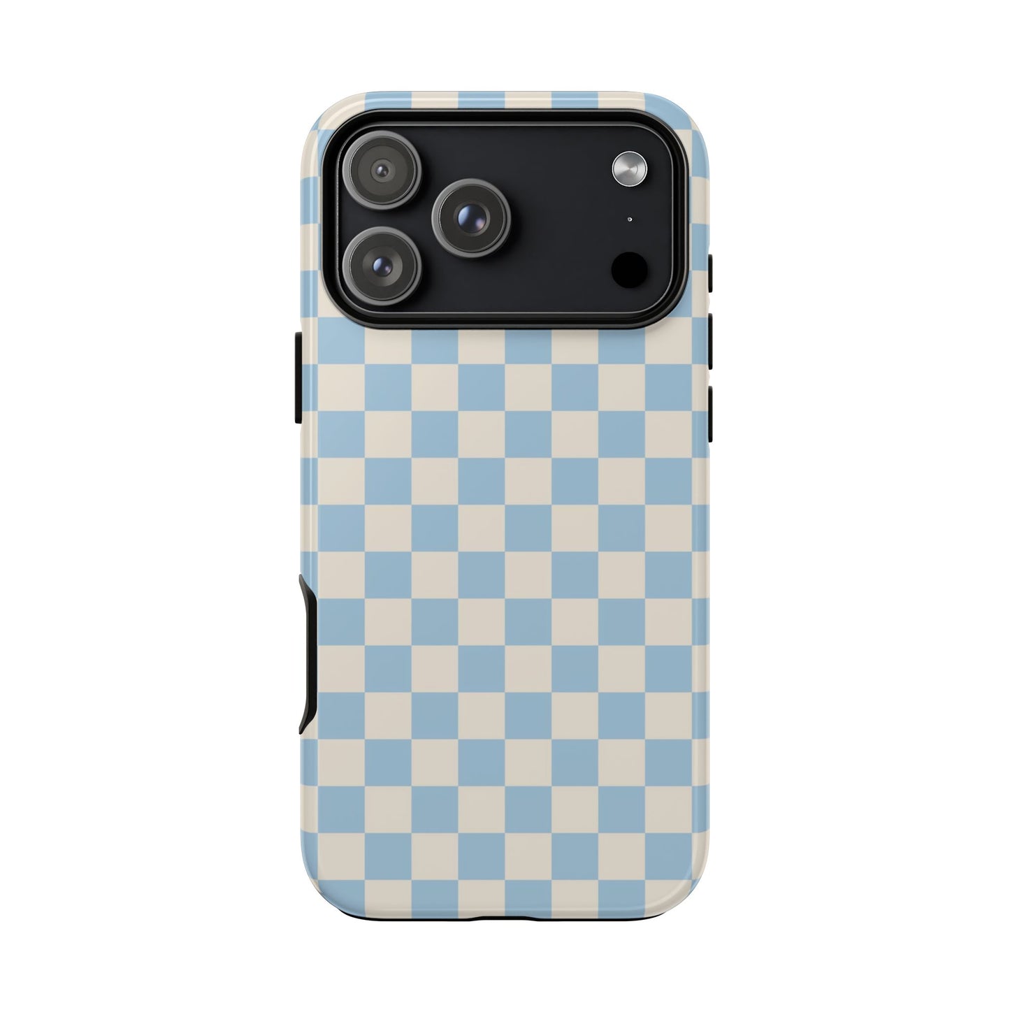 Blue & Beige Checkered Phone Case