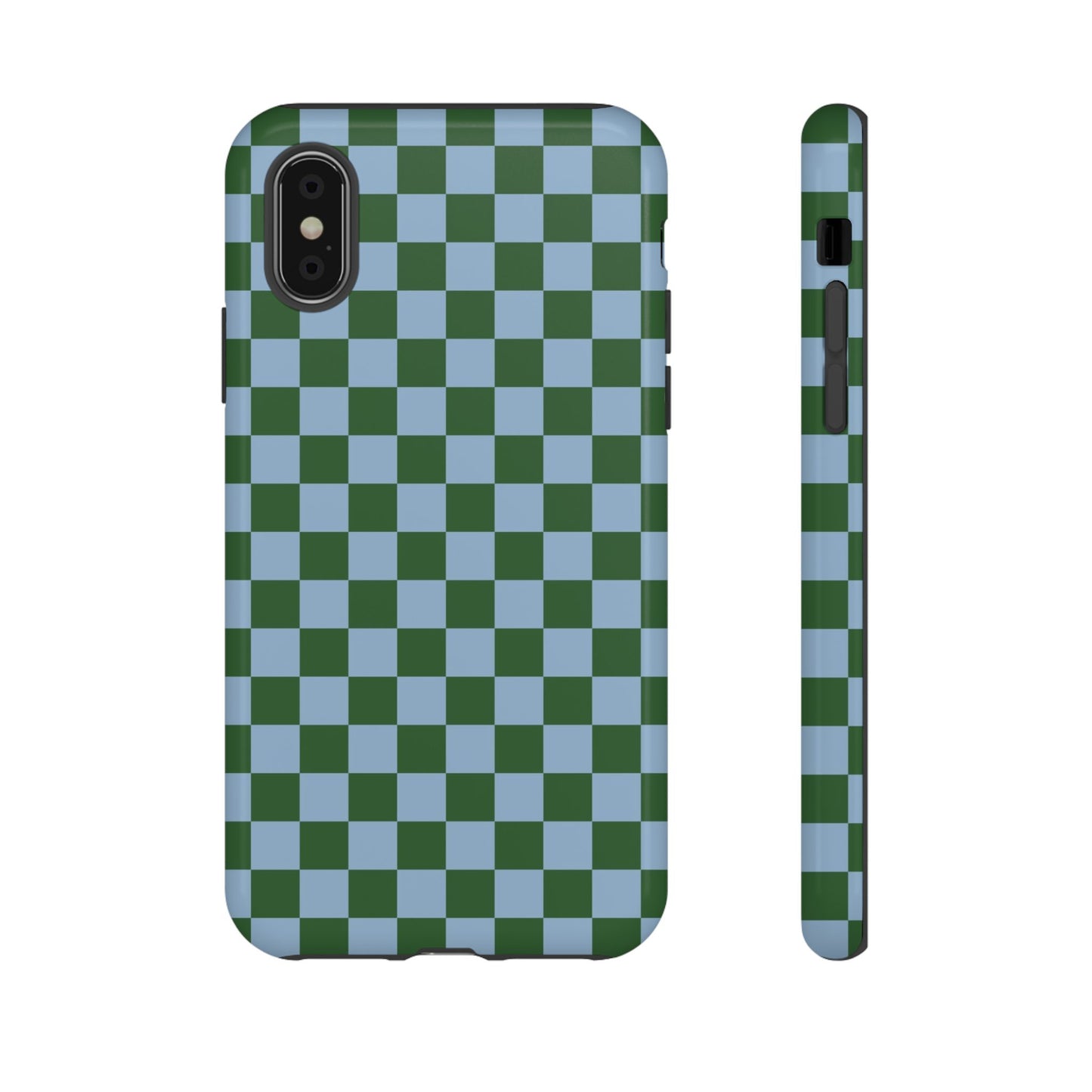 Green & Blue Checkered Phone Case