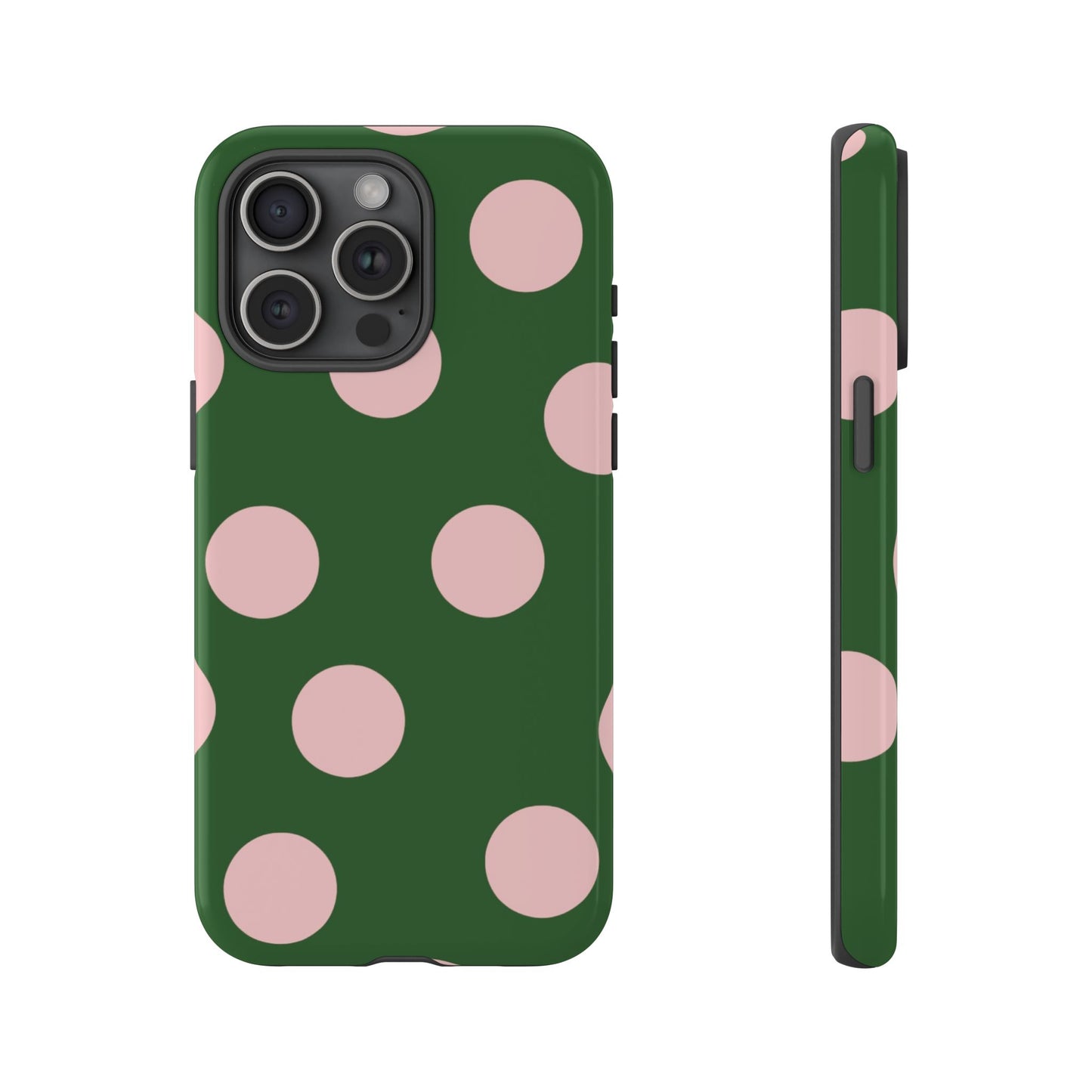 Pink & Green Polka Dot Tough Phone Case