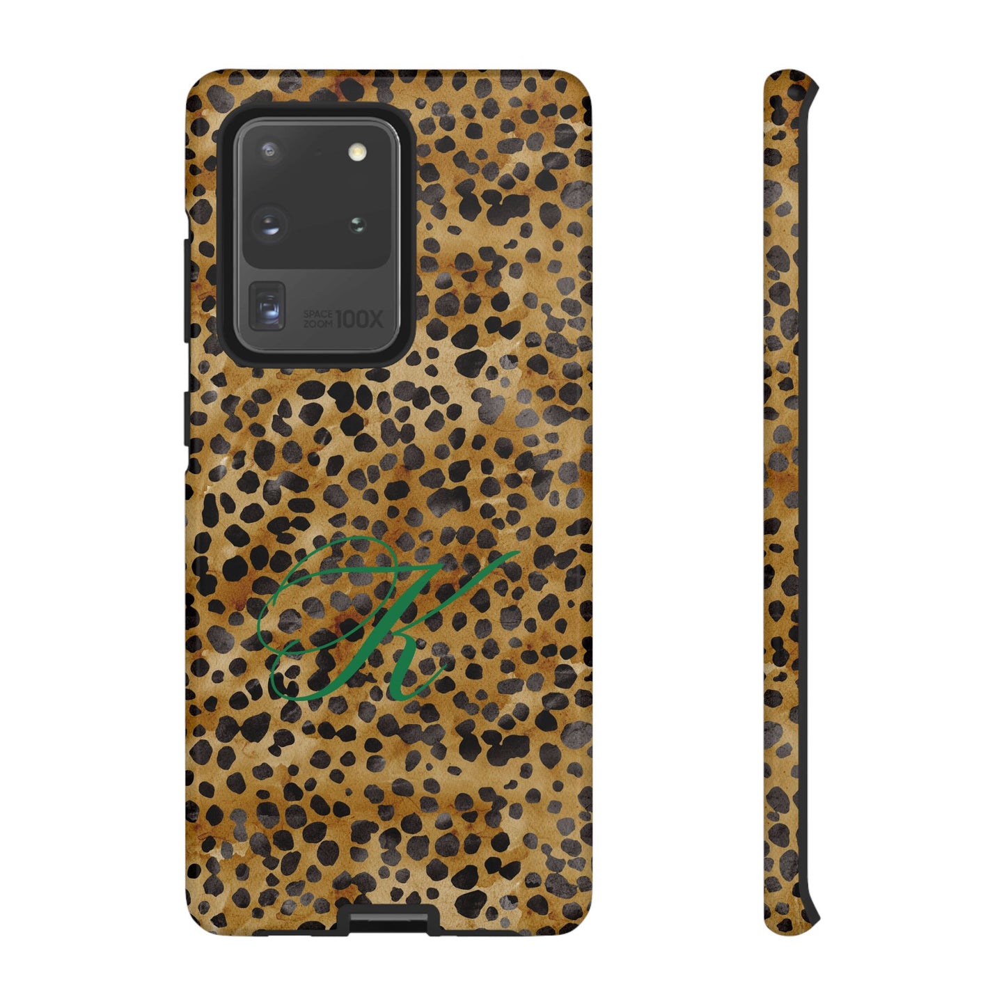 Personalized Initial Leopard Monogram Tough Case