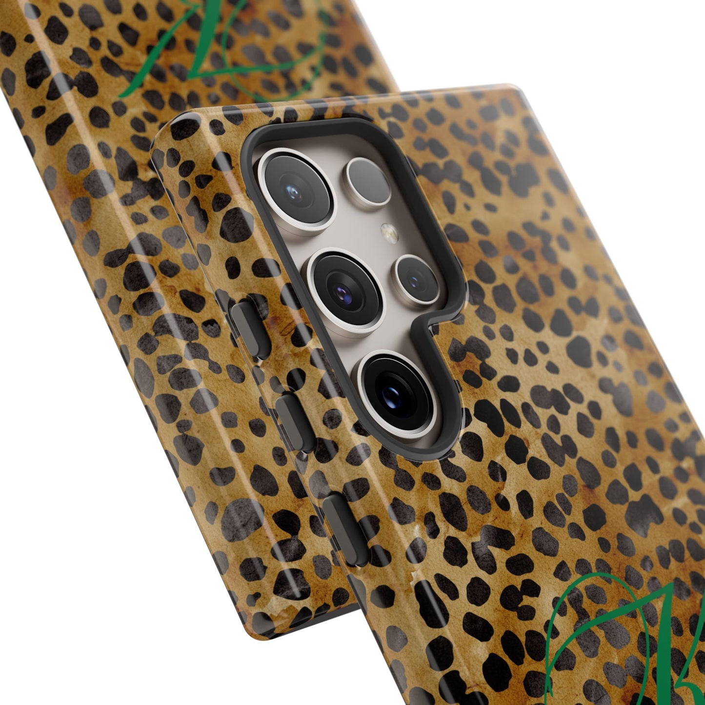 Personalized Initial Leopard Monogram Tough Case