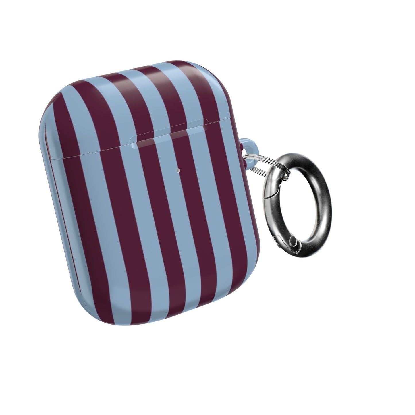 Striped AirPod Case — Blue & Burgundy Protective Cover