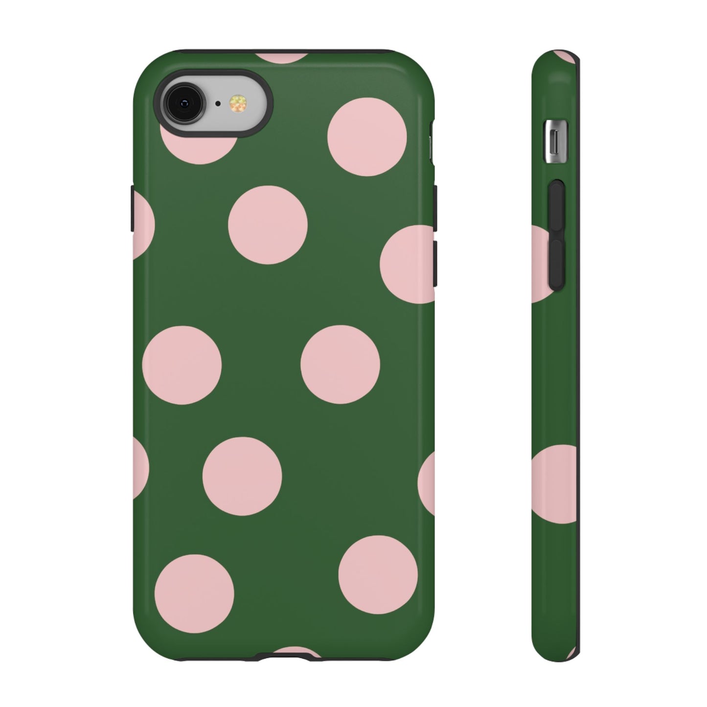 Pink & Green Polka Dot Tough Phone Case