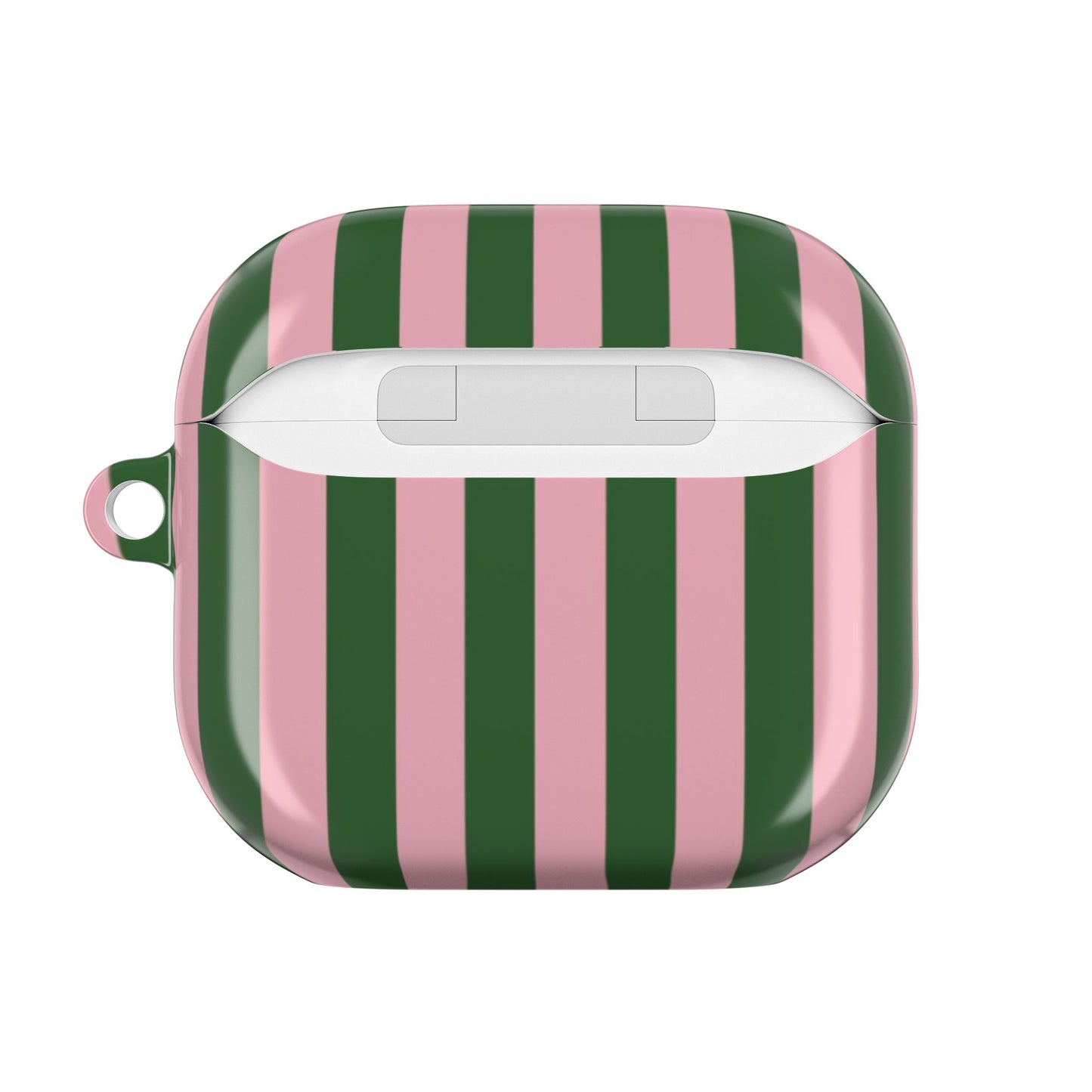 AirPods Case — Pink & Green Vertical Stripe Protective Cover