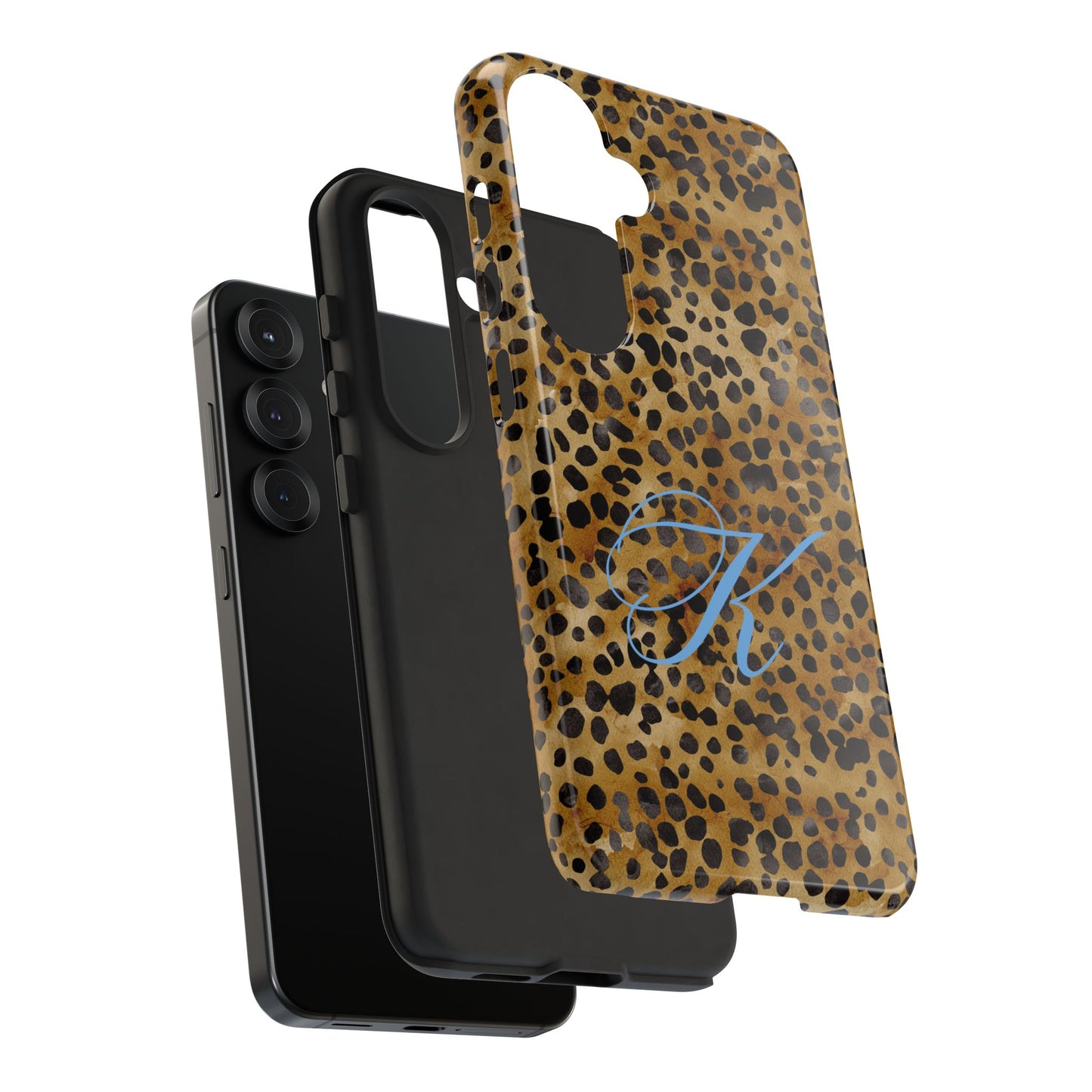 Personalized Initial Leopard Monogram Tough Case