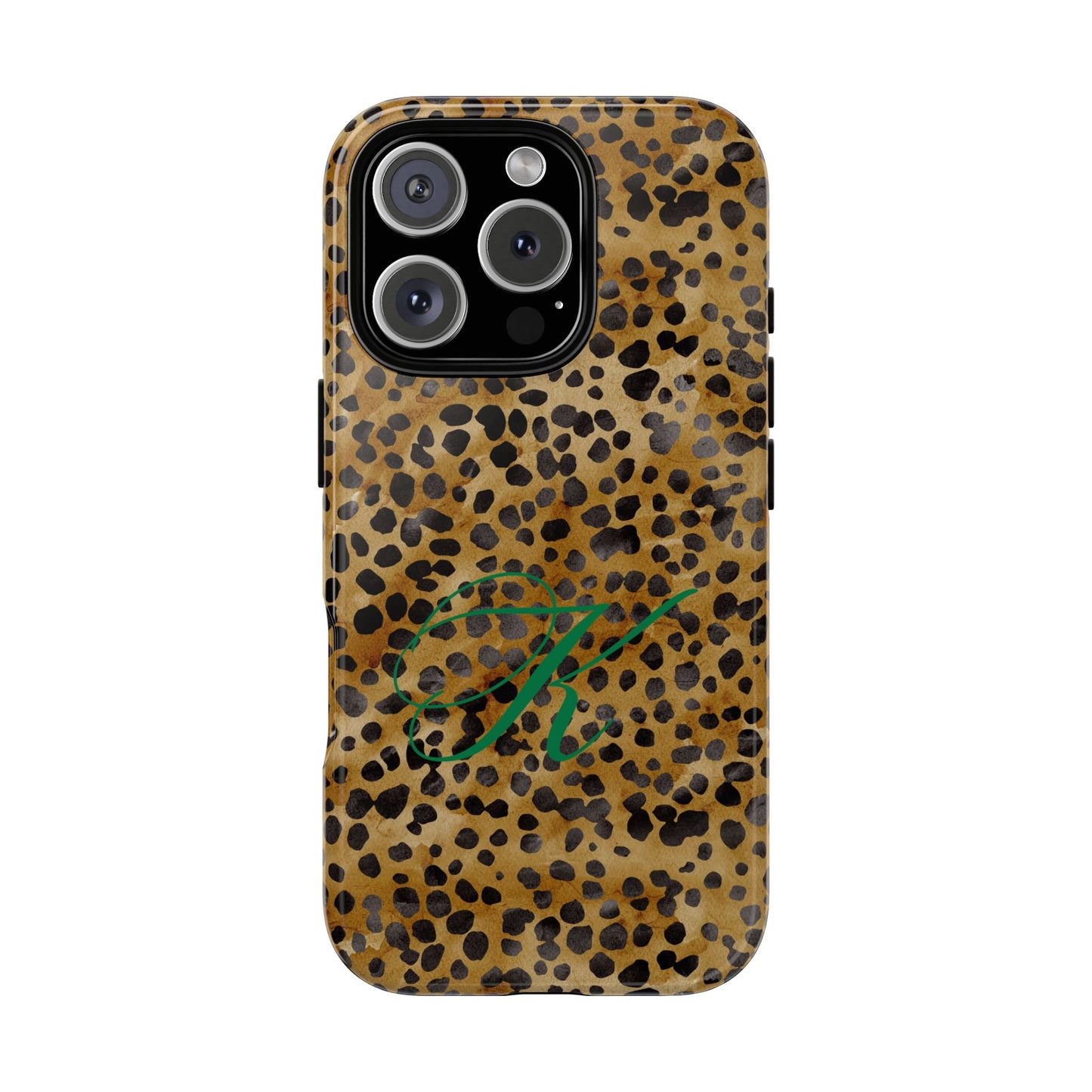 Personalized Initial Leopard Monogram Tough Case