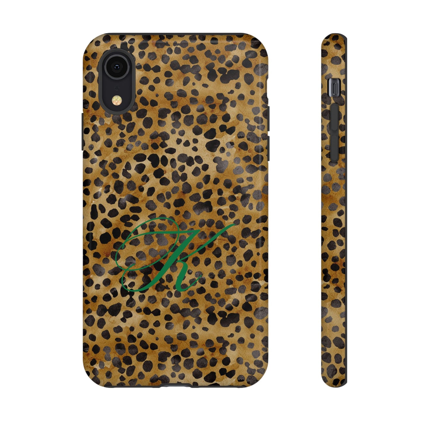 Personalized Initial Leopard Monogram Tough Case