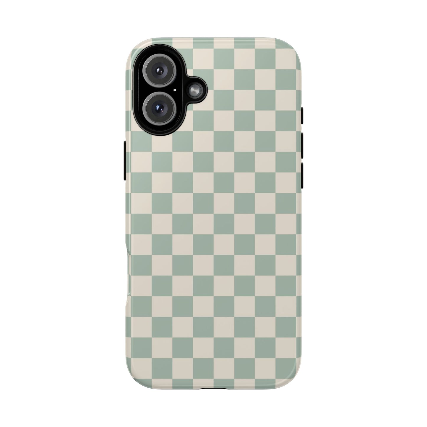 Sage Green & Beige Checkered Phone Case