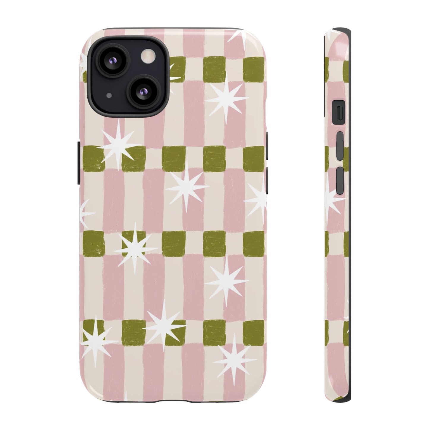 Pink Retro Starburst Tough Phone Case